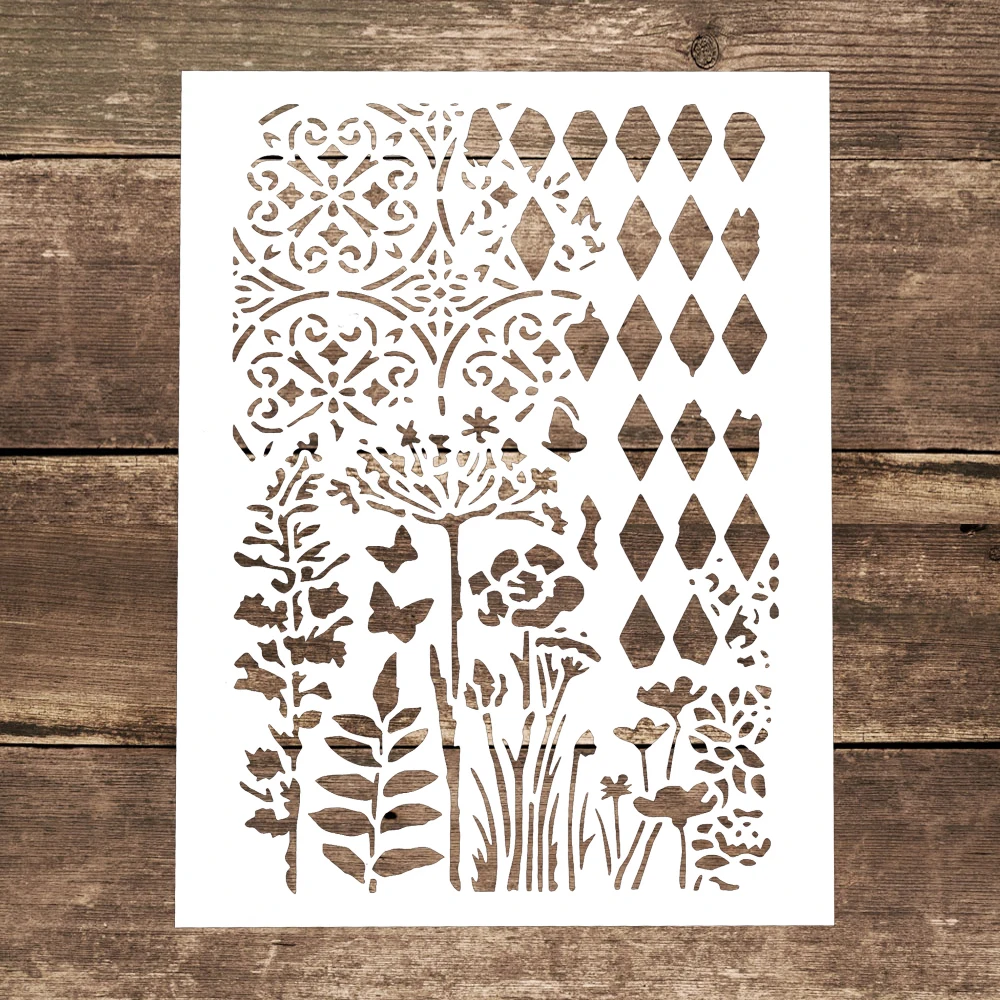 

Трафарет формата А4 «сделай сам» для рисования стен, альбом для декоративного тиснения