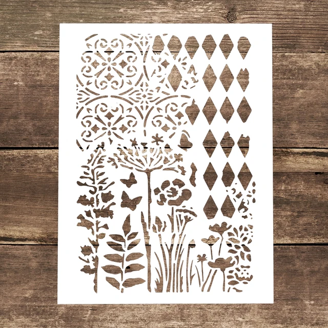 A4 rozmiar rękodzieło do tworzenia warstw arlekin szablon do malowania ścian Scrapbooking stemplowanie albumu dekoracyjne wytłaczanie karta papierowa