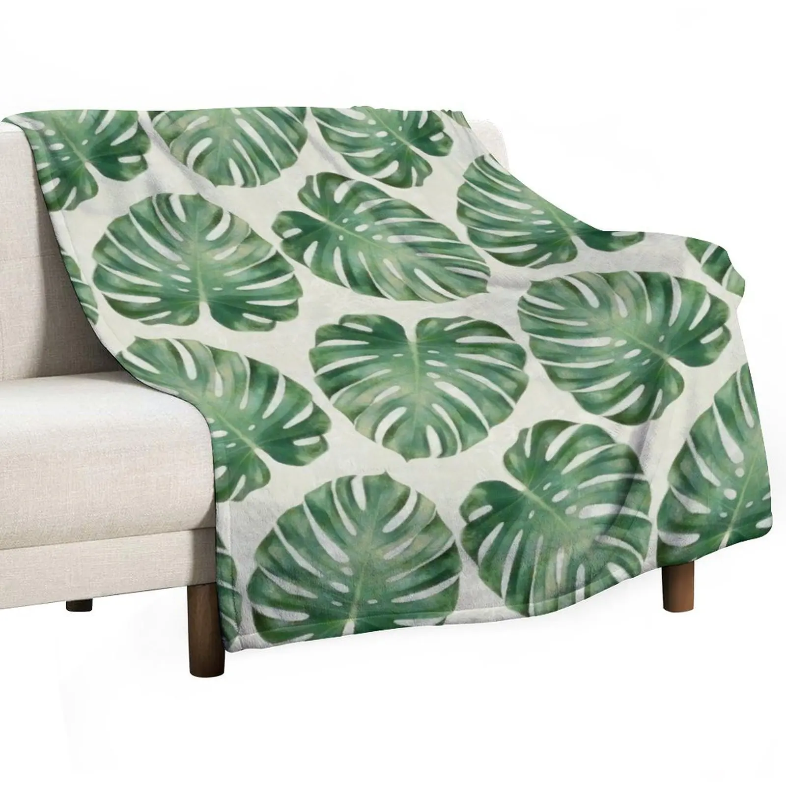 

Monstera leaves Throw Blanket Versatile Cozy Throw Blanket for All Occasions