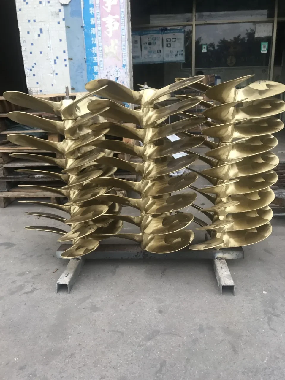 22-Zoll-NiBral-4-Blatt 0,69 DAR Vollständig CNC-gefräster Boots- und Marinepropeller