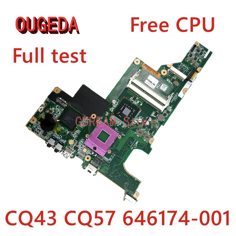 

OUGEDA 01015PN00-600-G 646174-001 646174-501 646174-601 Mainboard For HP 2000 Compaq CQ43 CQ57 Laptop motherboard DDR3 GM45