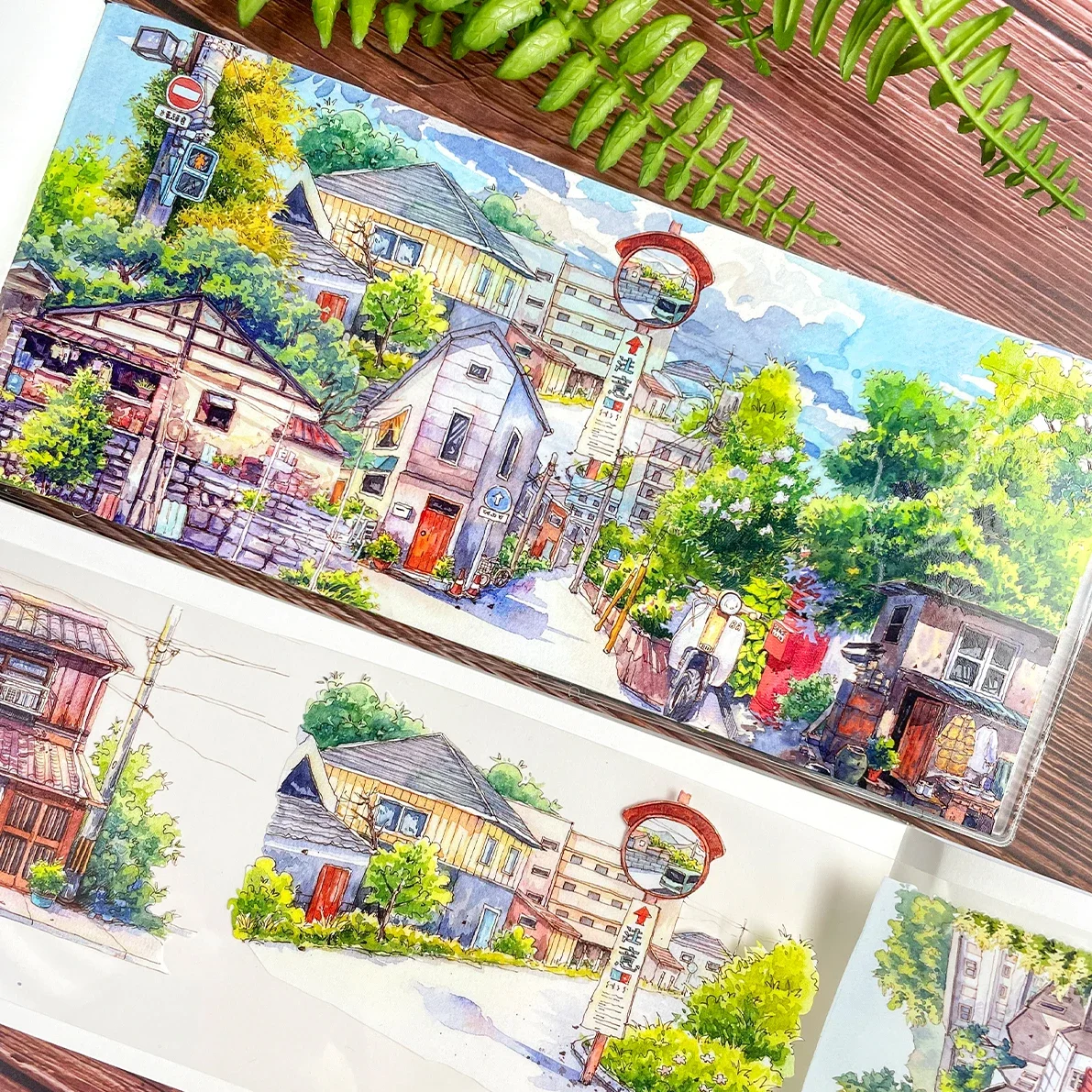 5.8 House Tree Street PET Washi Tape Landscaping Forest Journal Landscape