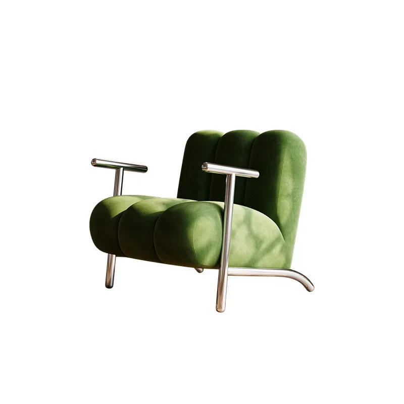 

wabi-sabi wind living room leisure single sofa chair creative balcony lazy sofa chair Internet celebrity lamb wool single chair