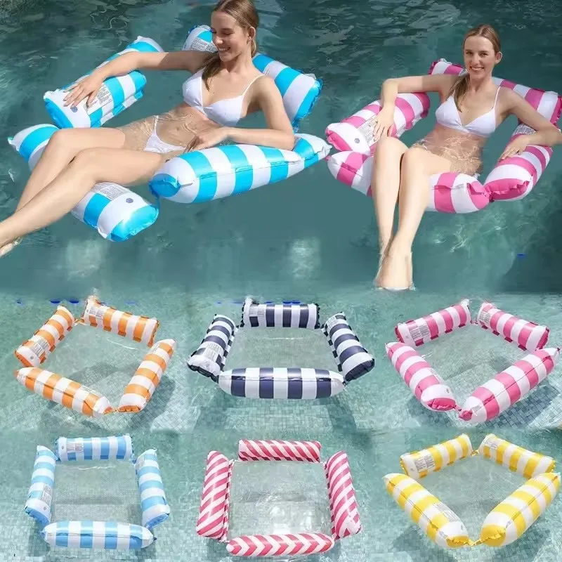 Inflatable Hammock Water Sofa 4-in-1 Floating Chair Lounger Drifter Pool Lake Party Raft Durable PVC Portable