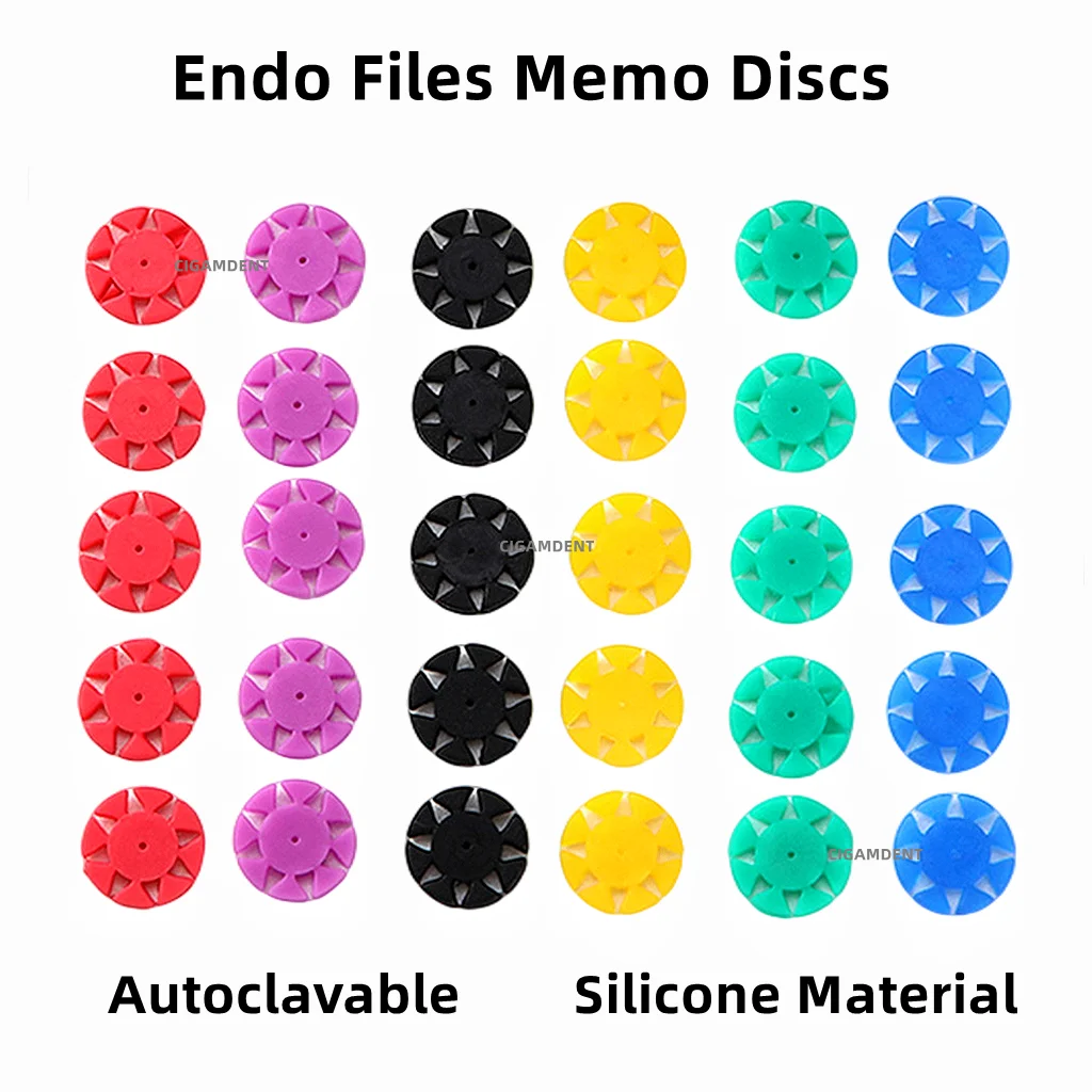 

Dental Endo Rotary Files Stopper Endodontic Root Canal File Counter Silicone Safety Memo Discs Counting Rings Autoclavable