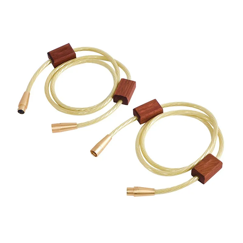 hifi XLR cable 7n conductor gold braided shield