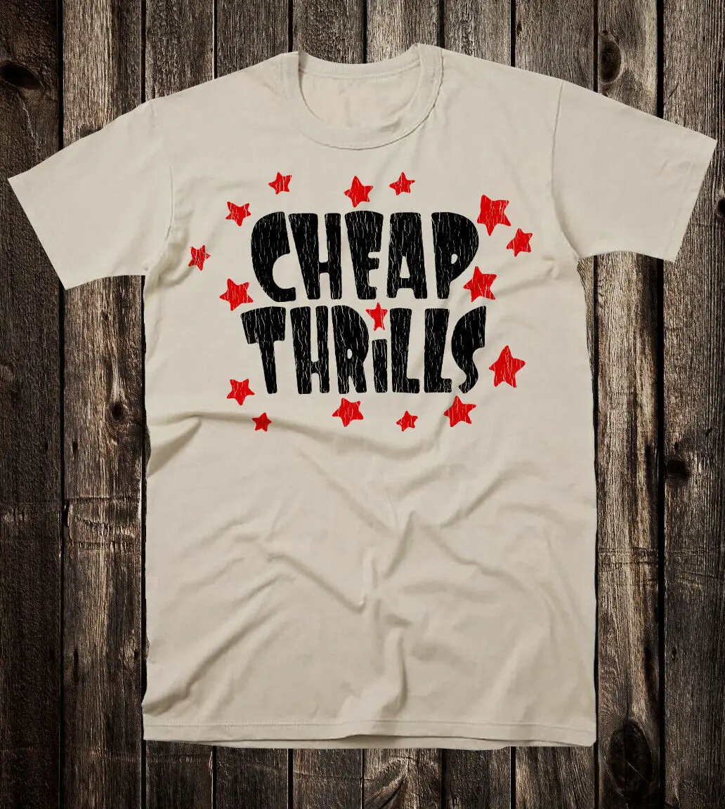 Retro Novelty Tee T Shirt 70s Art Cheap Thrills Hot Rod Vanner Biker Van Chopper