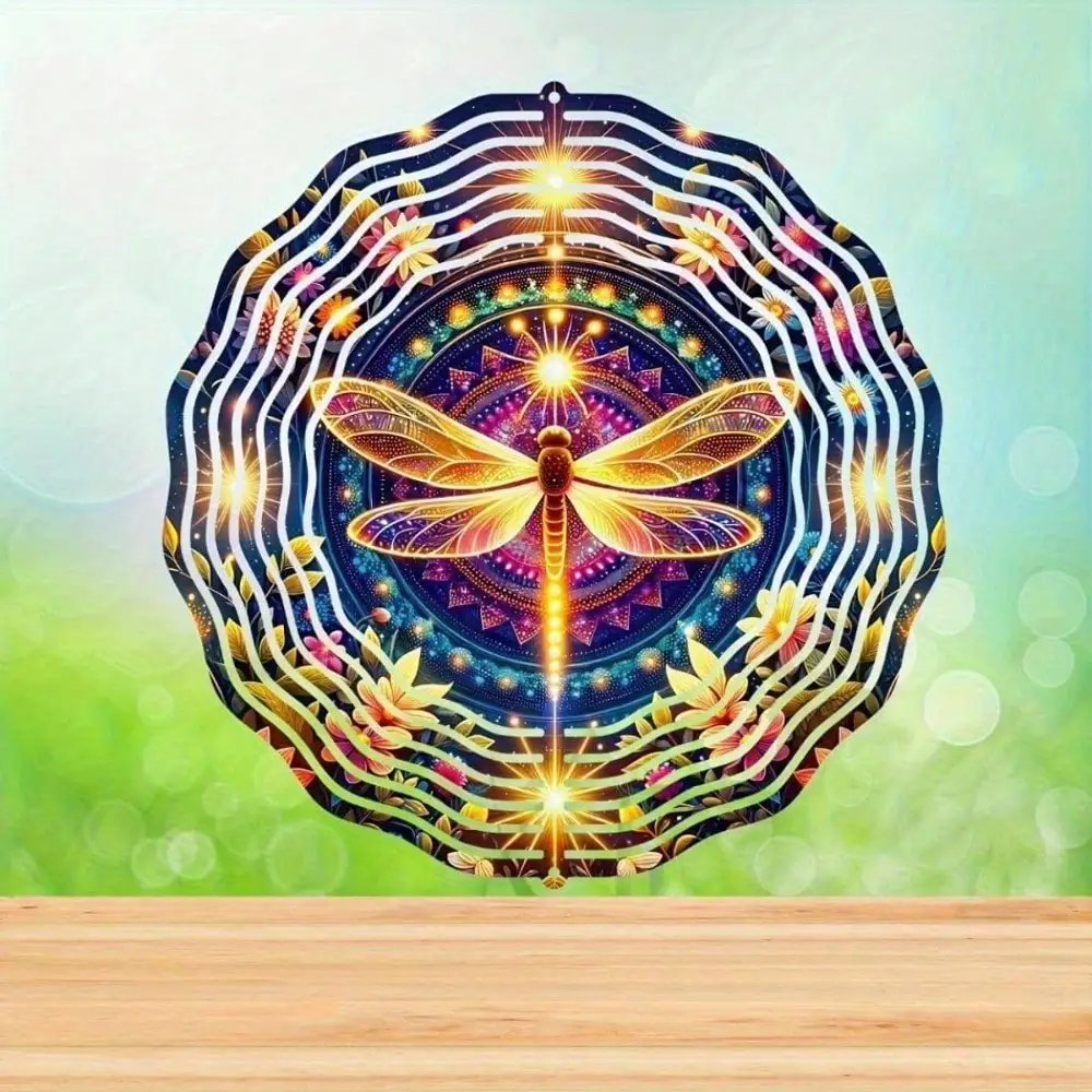 Богемная Мандала Dragonfly Wind Spinner2D из нержавеющей стали, кинетическое искусство, цветочная металлическая скульптура ручной работы для внутреннего и наружного декора