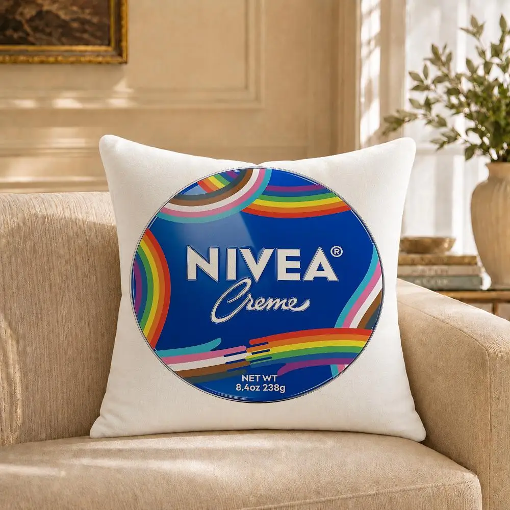 Beauty N-Nivea Cushion Cover Short‑plush Cushion Cover,Breathable,Skin‑friendly,Washable,room Sofa Decor Gift