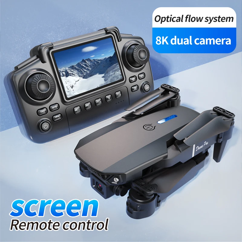 E88 PRO 8K HD 카메라 드론 WiFi FPV 접이식 RC 쿼드콥터 고도 유지 드론 항공 촬영 및 휴일 장난감 선물