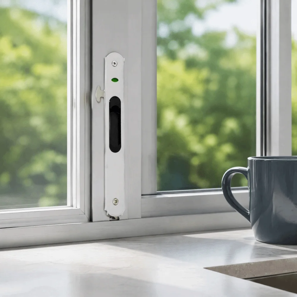 Modern Flush Mount Sliding Door Lock Keyed Lock Stainless steel Door Lock Catch Mortise Lock Handle Home