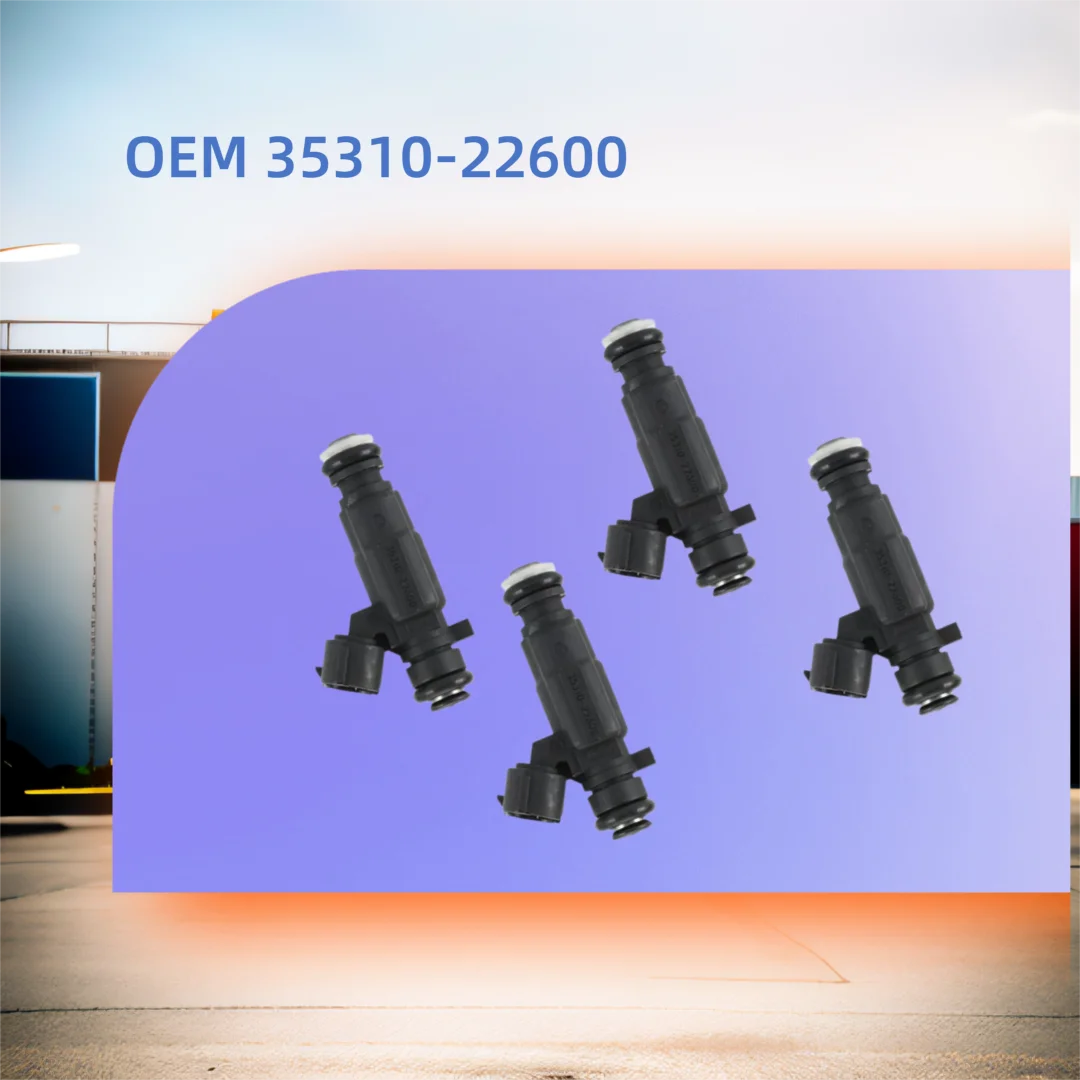 

4Pcs New Fuel Injectors for Hyundai Accent 2000-2005 - OEM 35310-22600, High Fuel Efficiency, Anti-Leak
