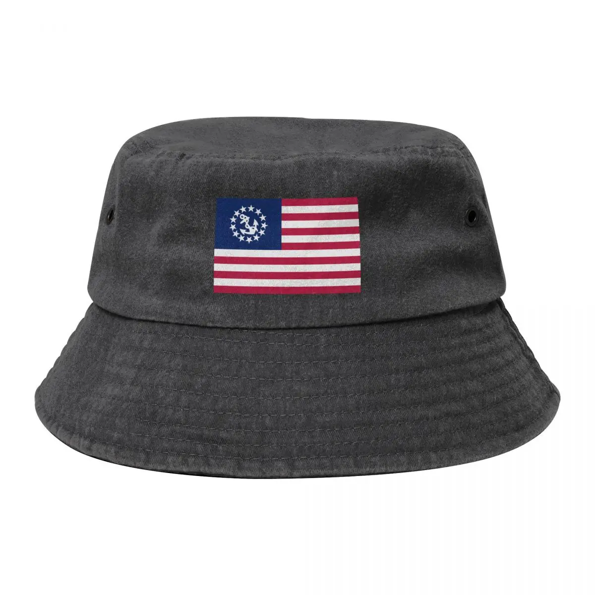 American Yacht Anchor Flag Bucket Hat, Viseira De Caminhada, Chapéu Bobble para Mulheres e Homens