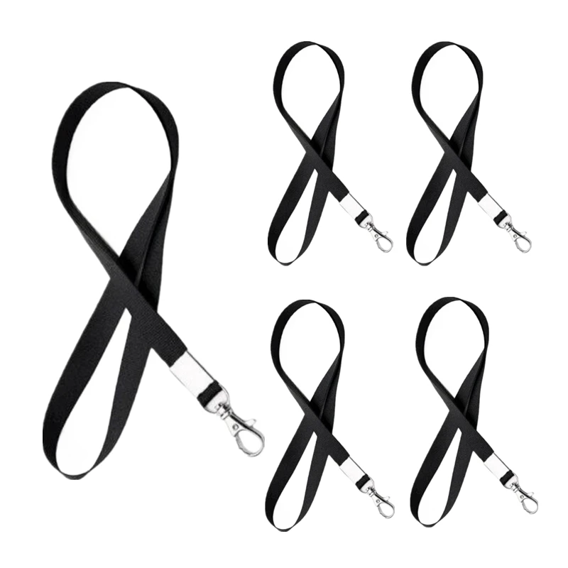 2pcs/set Polyester Working Permit Lanyard for Staff Name ID Tag Badge Holder Nack Strap Employee's Work Card Keys Lanyards