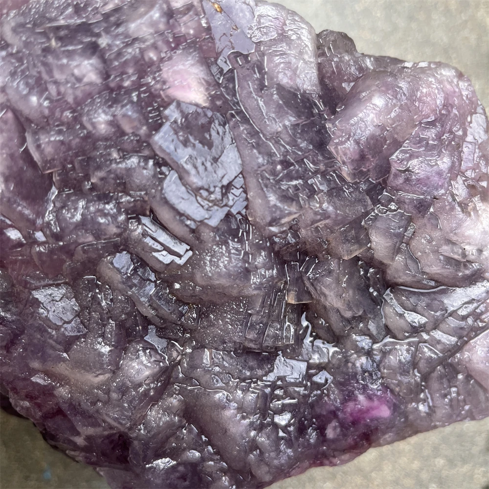 Large Natural Pink and Purple Fluorite Specimen with Quartz Druzy and Mica - Perfect for Home Decor