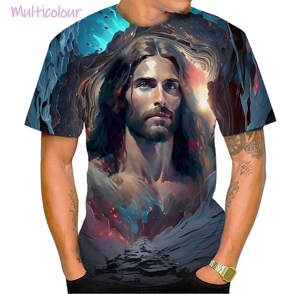 

Jesus Love Everone Fashion 3D Printed T-shirt Christian Men and Women Short Sleeve Casual Sport Tee