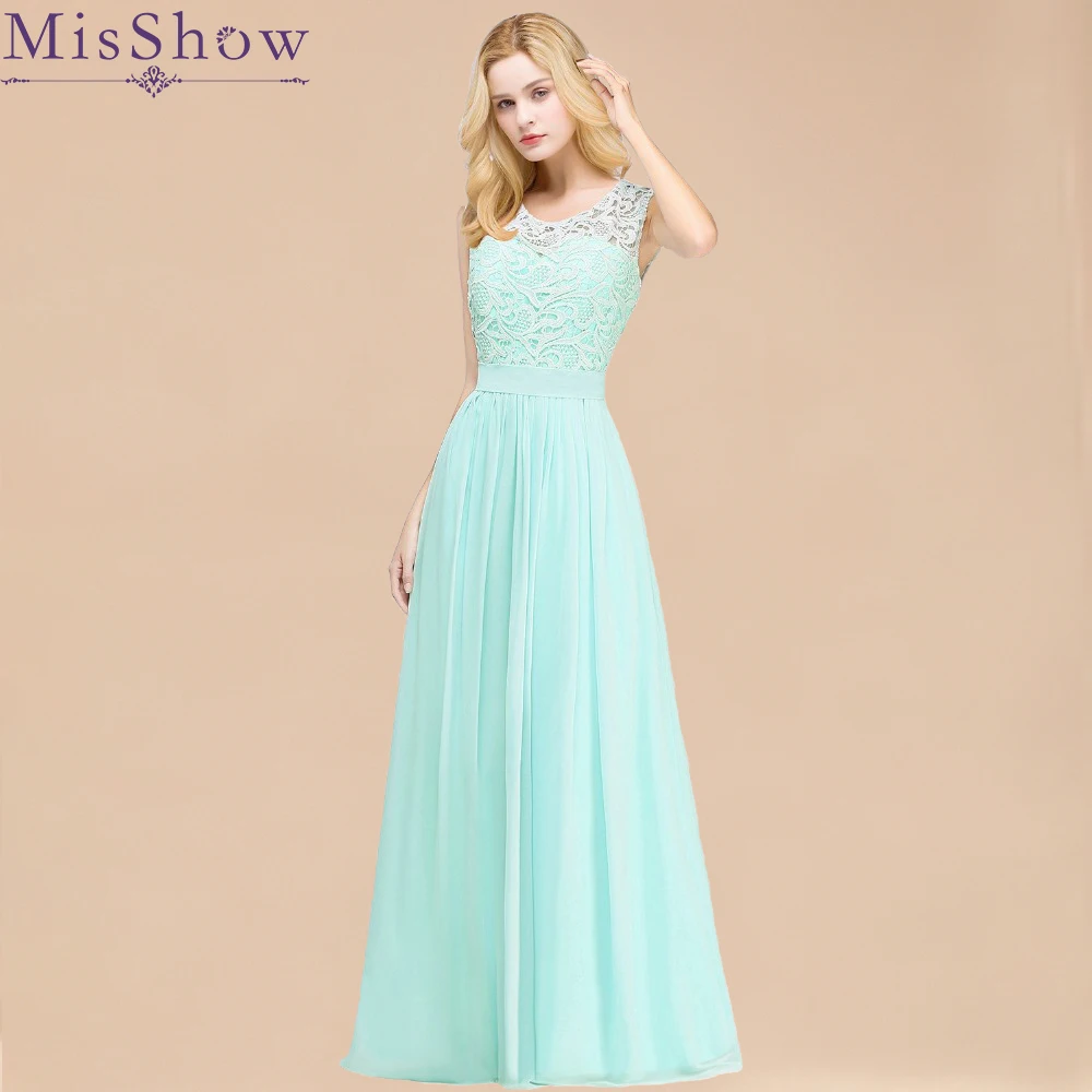 Elegant Mint Green Bridesmaid Dresses For Women 2023 Lace Wedding Party Guest Dress Chiffon Long Formal Prom Evening Gowns