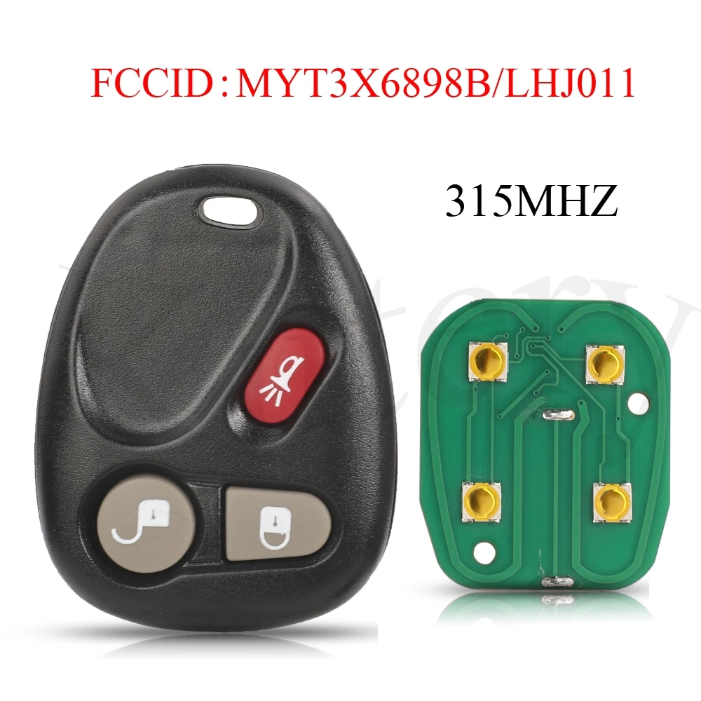 

jingyuqin FCCID:MYT3X6898B/LHJ011 Smart Remote Control Car Key 315Mhz 3 Buttons Keyless Entry For GM Buick Chevrolet Avalanche