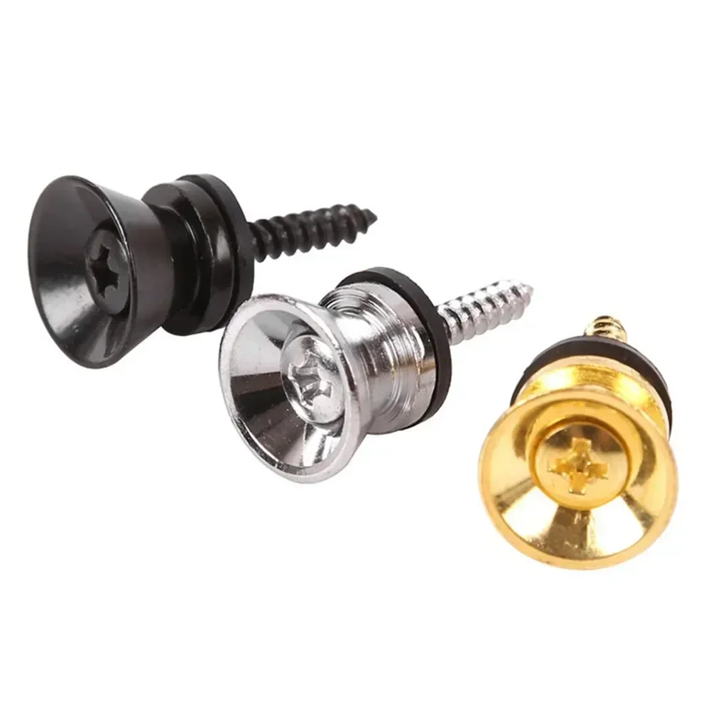 

2Pcs Copper Metal Guitar Strap Pin Button Strap Locks Pins Belt Buckle Buttons For Guitar Ukulele Cushion Screws Accessories