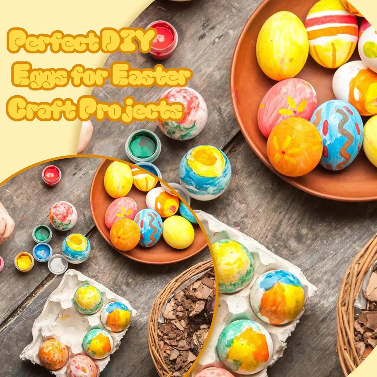 Foam Eggs Blank Smooth for Crafts Unpainted for Painting Ornaments Spring