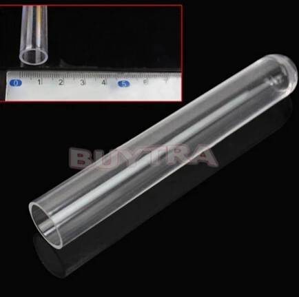 10 Pcs/Pack 12x100mm Test Tubes Clear Plastic Test Tubes Lab Supplies School Chemistry Laboratory Accessories Stationery