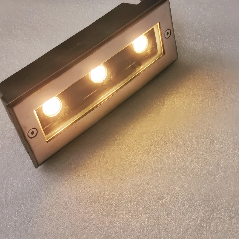

3W 3000K Rectangle LED Inground Light Stainless Steel Garden Park Plaza Street Buried Underground Ground Lighting Floor Lamp