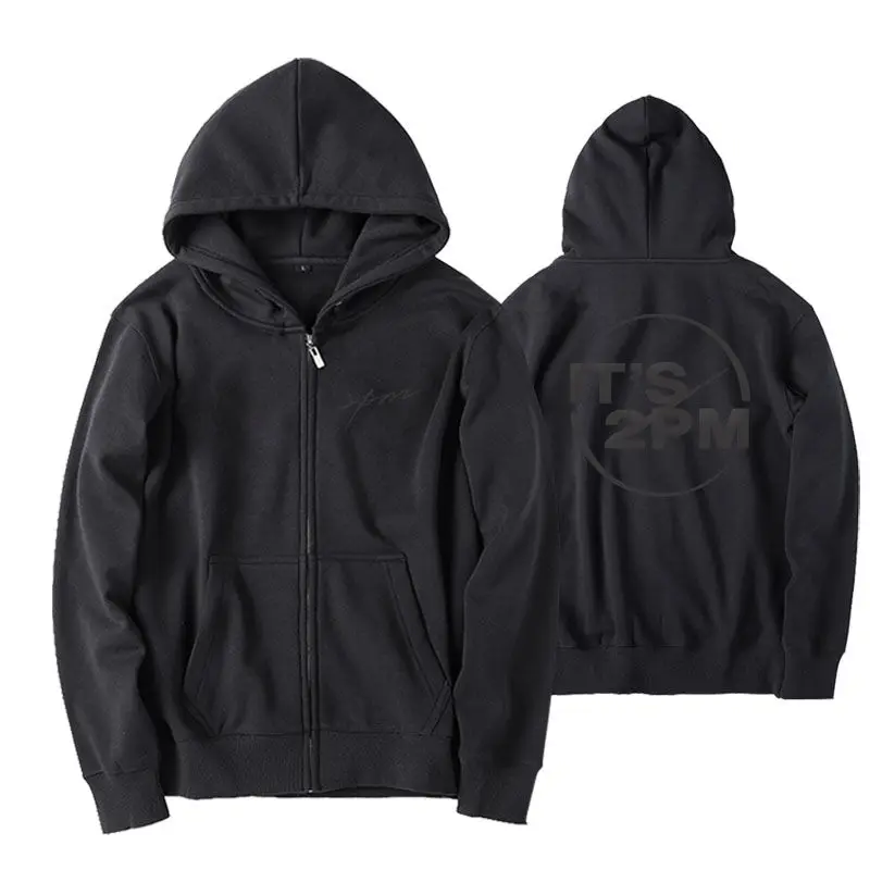 Kpop 2PM 15th Men/Women ZIP Hoodie Design Aid Clothing Same Sweatshirt Unisex Streetwear Jacket Sweatshirt Top