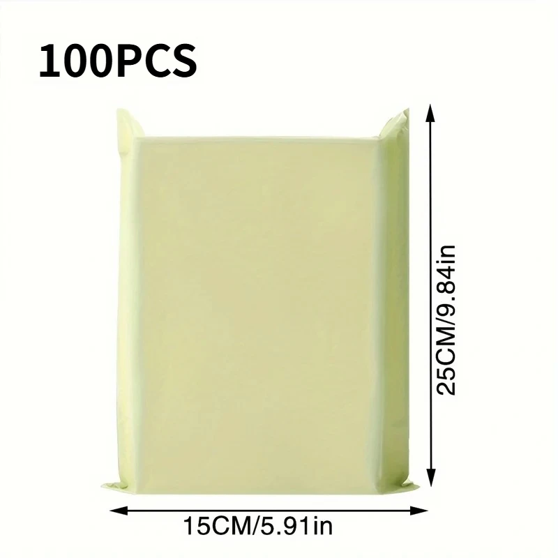 100 Stück/Set Express-Versandtaschen, verdickte Creme-Aprikosenfarbene Kleidungs-Versandtaschen, wasserdichte Logistik-Versandtaschen – Detail 6