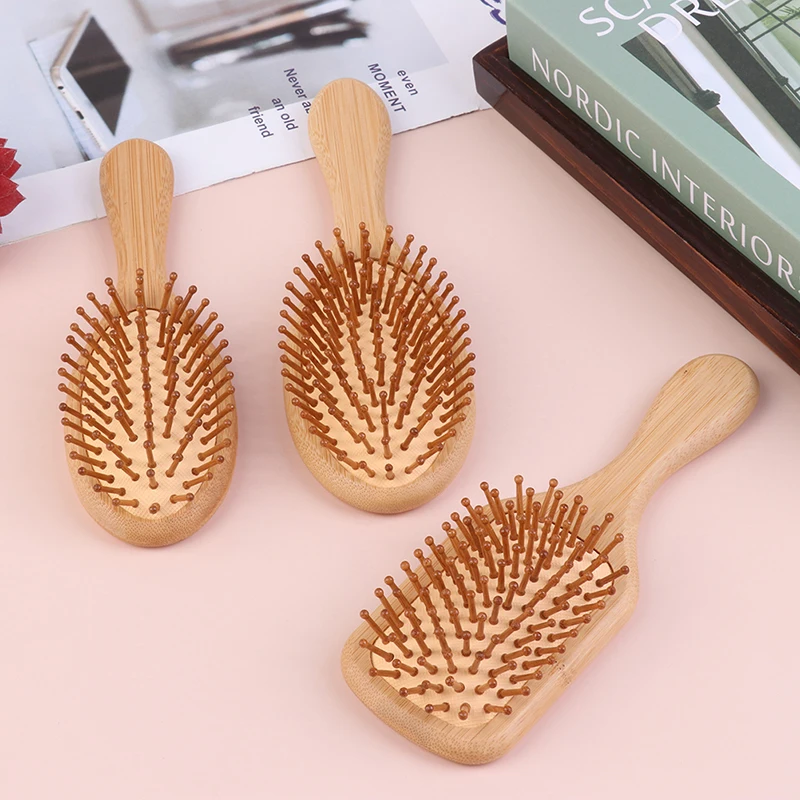 

Women Massage Bamboo Comb Anti-Static Detangling Reduce Hair Loss Styling Tool