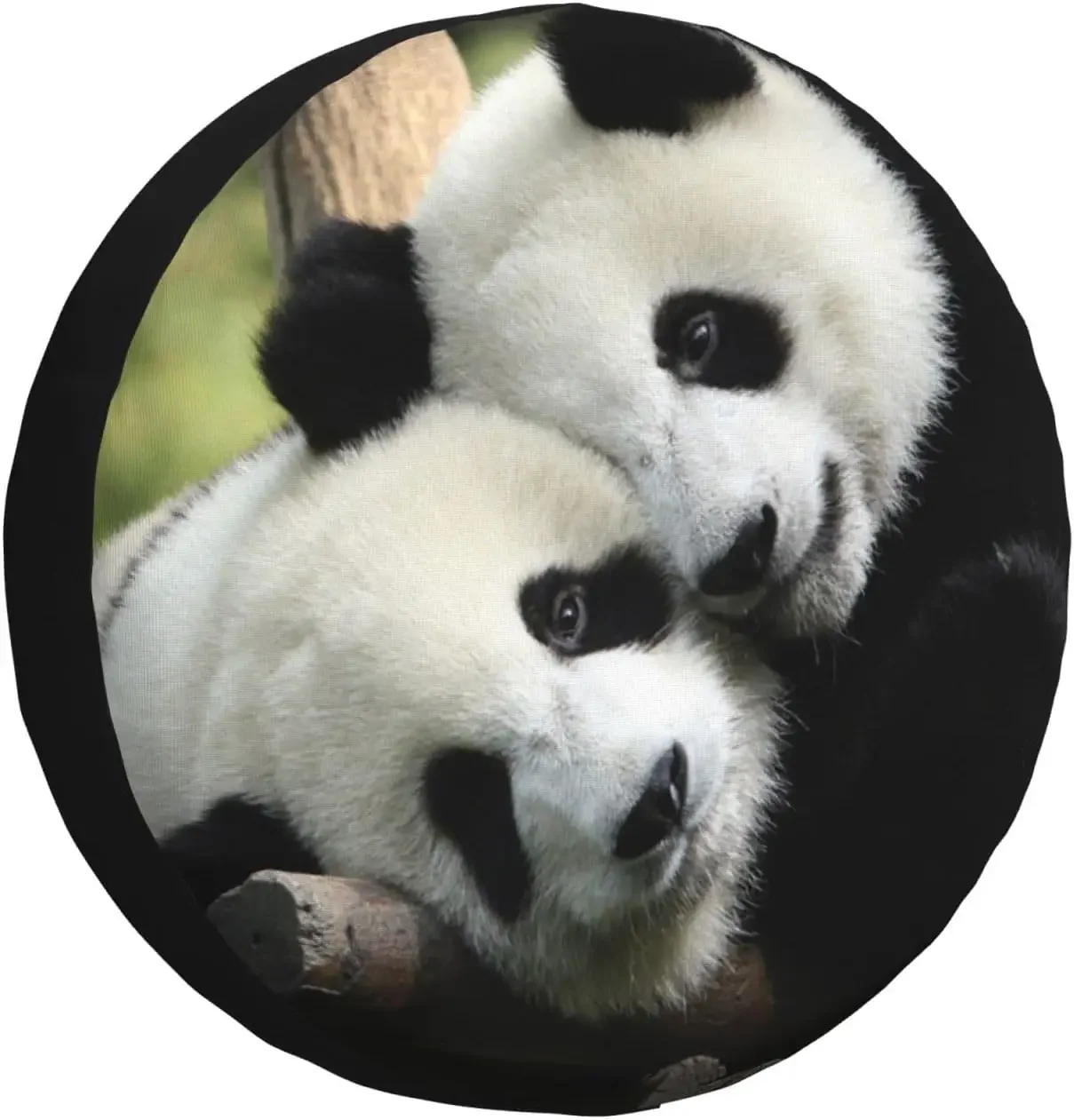 Nature Animals Panda Bears Mammals Print Spare Tire Cover Wheel Protectors Water Dustproof Fit for RV SUV Truck Camper Travel