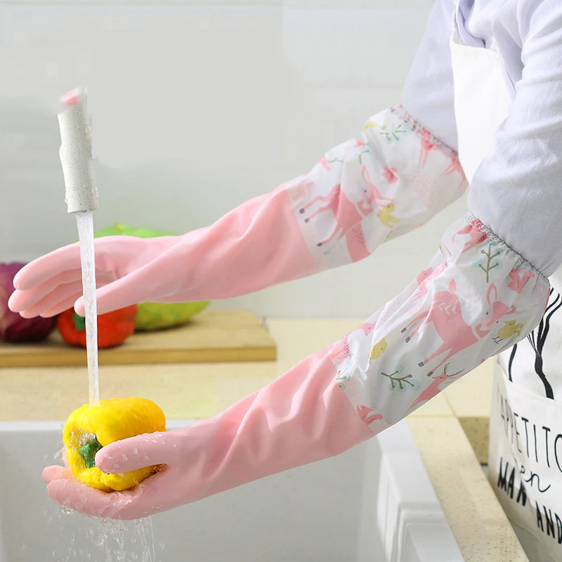 Keuken Schoonmaken Latex Afwassen Washandschoenen Huishoudelijke Slijtvaste Rubberen Handschoenen Waterdichte Huishoudelijke Reinigingshandschoenen