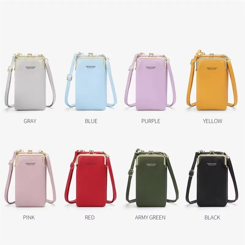 Waterproof Leather Crossbody Bags Casual Women Messenger Shoulder Bag Female Small Cell Phone Handbags Purses Sports Pouch Bag