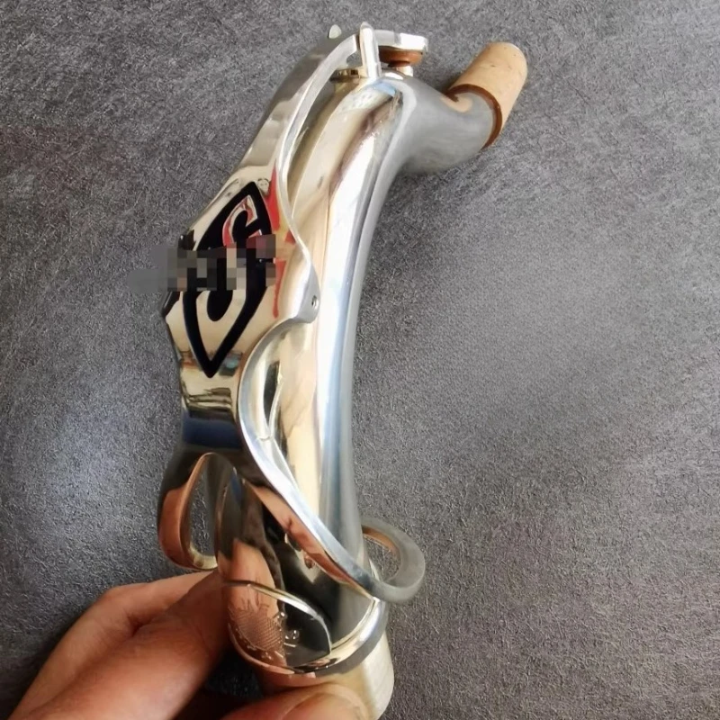 alto saxophones Silver-plated tenor saxophone bend neck drop B middle bend neck elbow wholesale universal can be customized