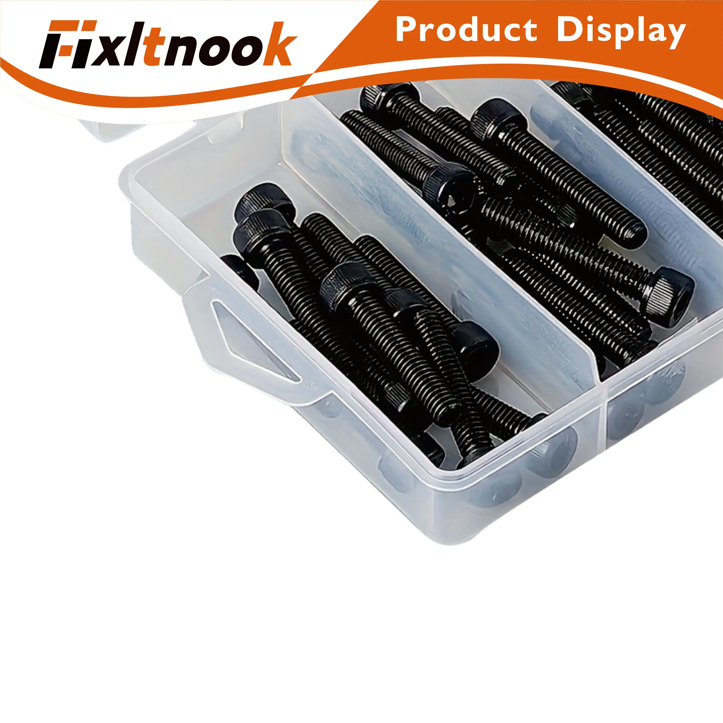 50PCS, M8 x10mm-25mm 육각 머리 나사 및 볼트, 12.9 등급 합금강 미터법 기계 육각 머리 나사, 검정색 산화 처리