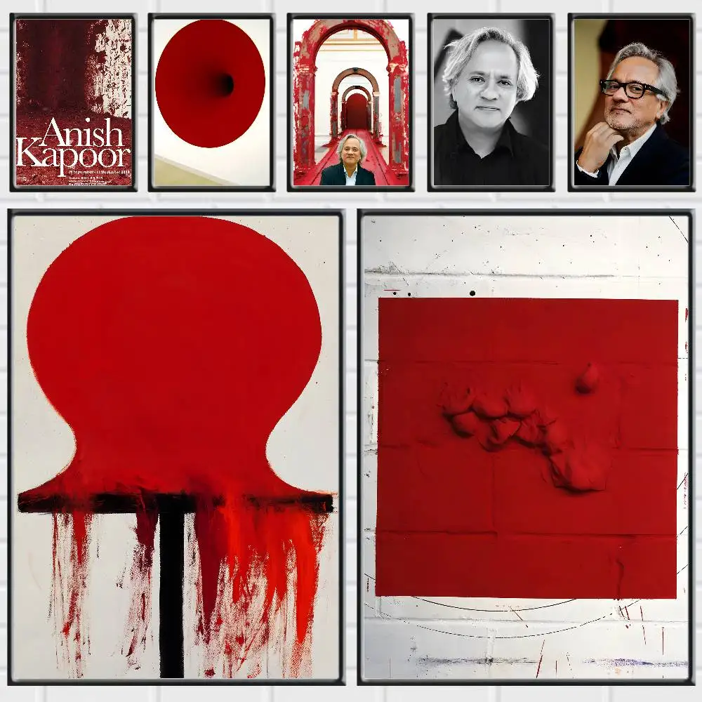 Abstract Artist Anish Kapoor Posters Premium Self-Adhesive No Residue Wall Sticker for Home Office Bar Decor