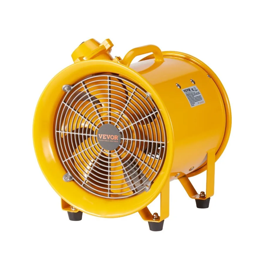

Portable Ventilator 12 Heavy Duty Cylinder Fan 550W Strong Shop Exhaust Fan 2500CFM 9.8ft Power Cord No charging Industrial U
