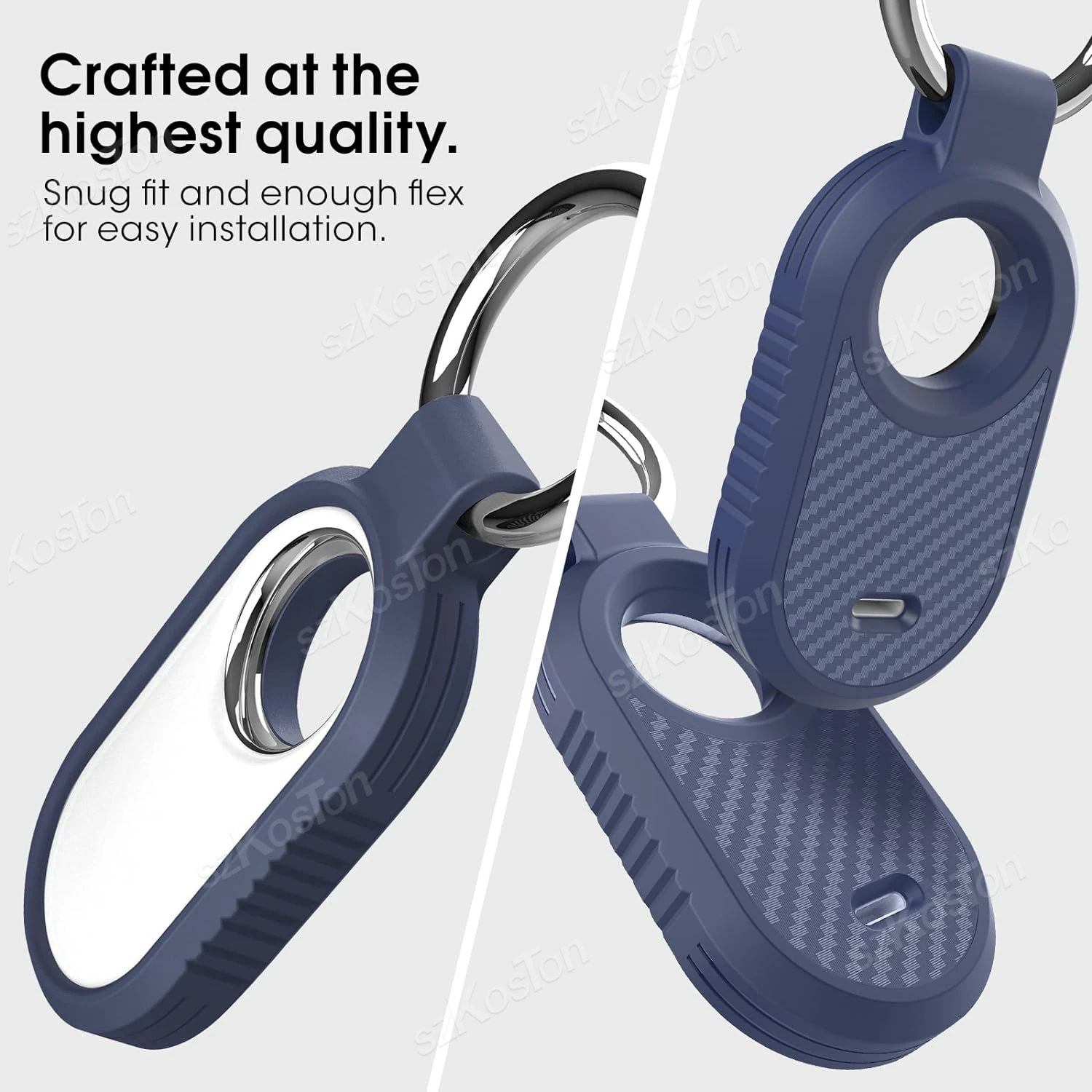 voor Samsung SmartTag 2 TPU beschermhoes mini GPS Tracker beschermhoes met sleutelhanger voor SmartTag 2 sleutel, rugzak, portemonnee, kind