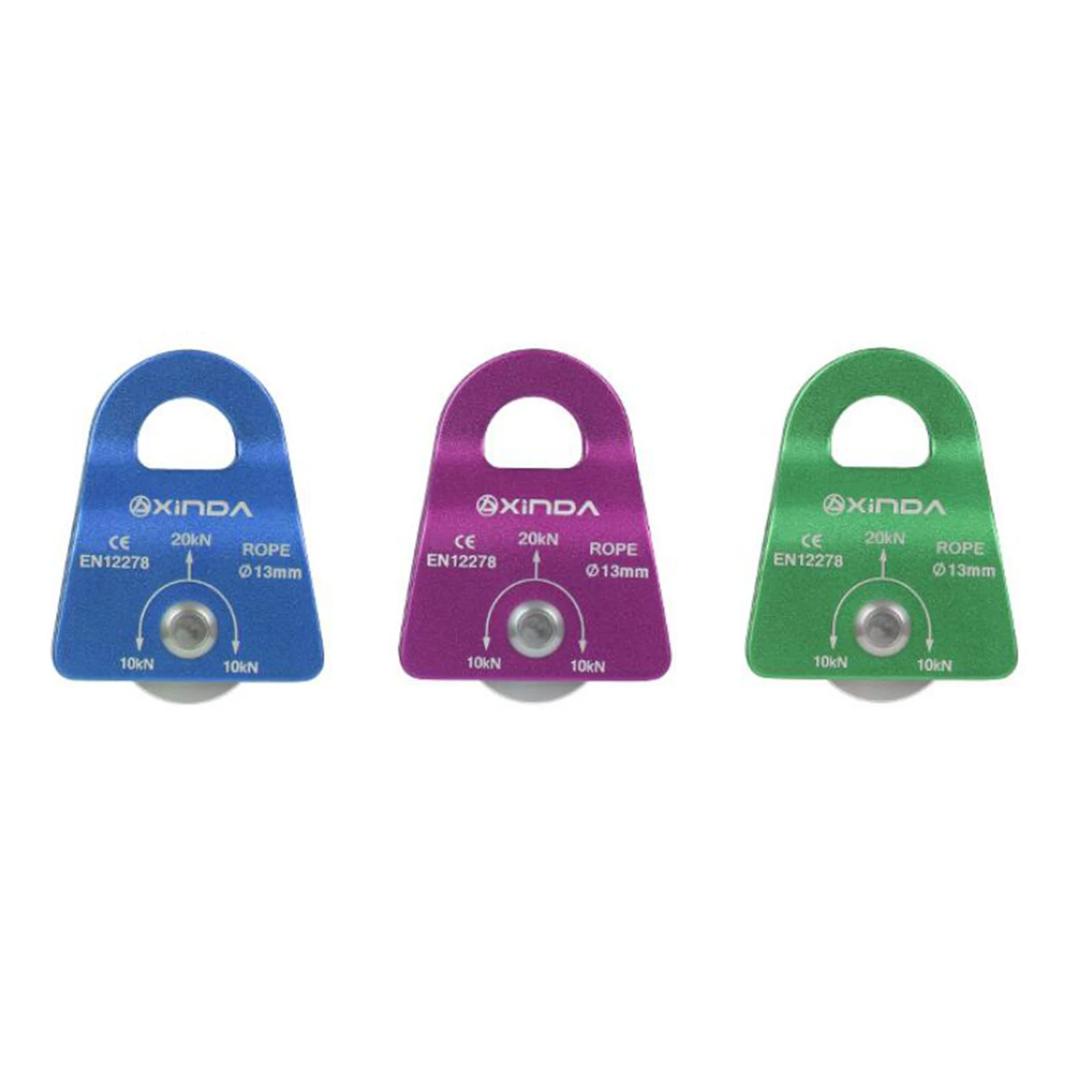 20KN General Purpose Mobile Pulley for Rock Mountain Climbing Mountaineering