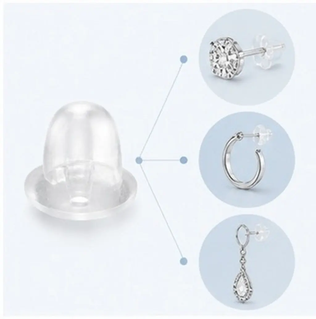 1200Pcs Silicone Earring Backs Easy Install Earring Locking Backs for Heavy Studs Hoops Dangles Secure Comfortable Ear Jewelry