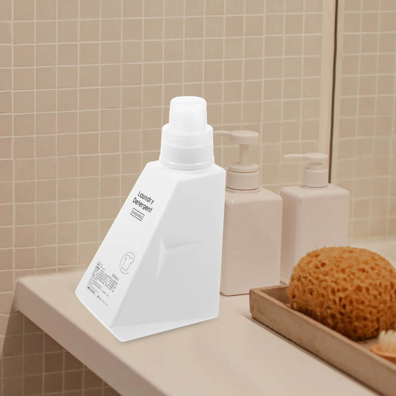 Laundry Detergent Bottle Large Refillable Soap Container 800Ml Leak Proof Portable Travel Shampoo Lotion Dispenser Storage