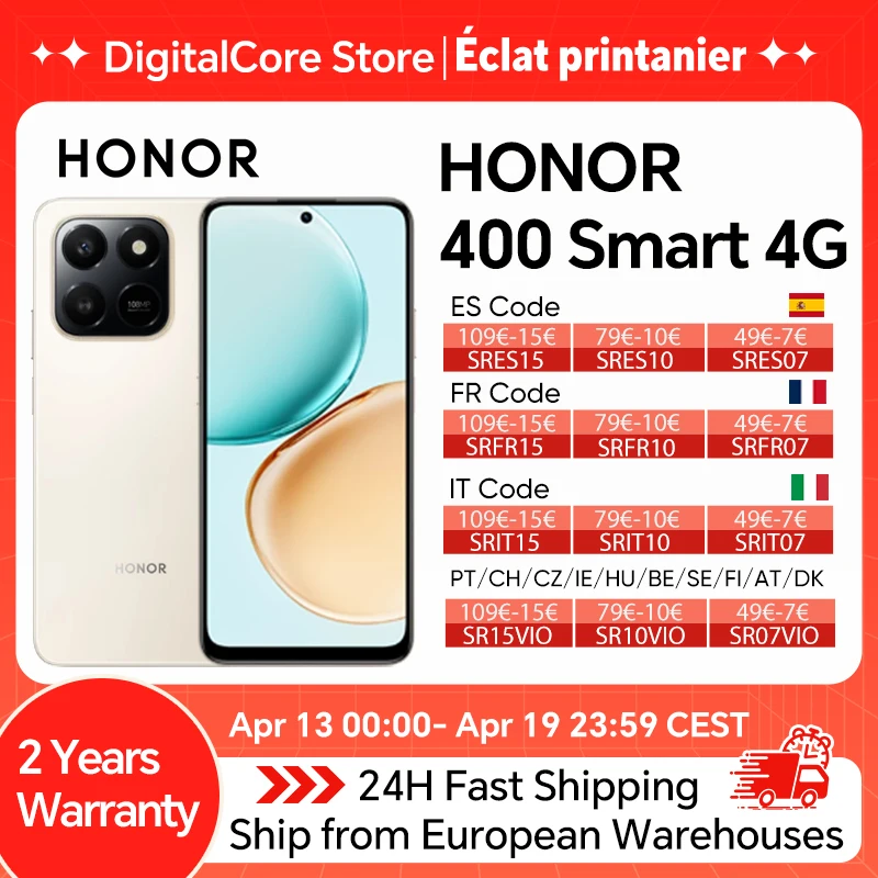 HONOR 400 Smart Écran 6,77 pouces Snapdragon 685 Double caméra arrière 108MP Batterie grande capacité 6500mAh SuperCharge 35W MagicOS 9.0
