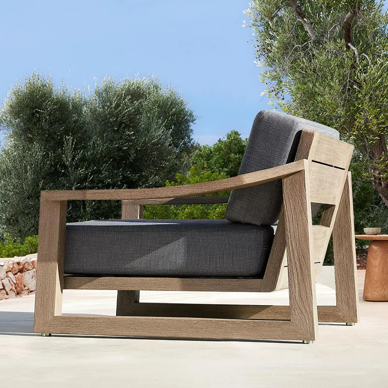 

Customizable Nordic Outdoor Courtyard Garden Terrace Villa Teak Sofa