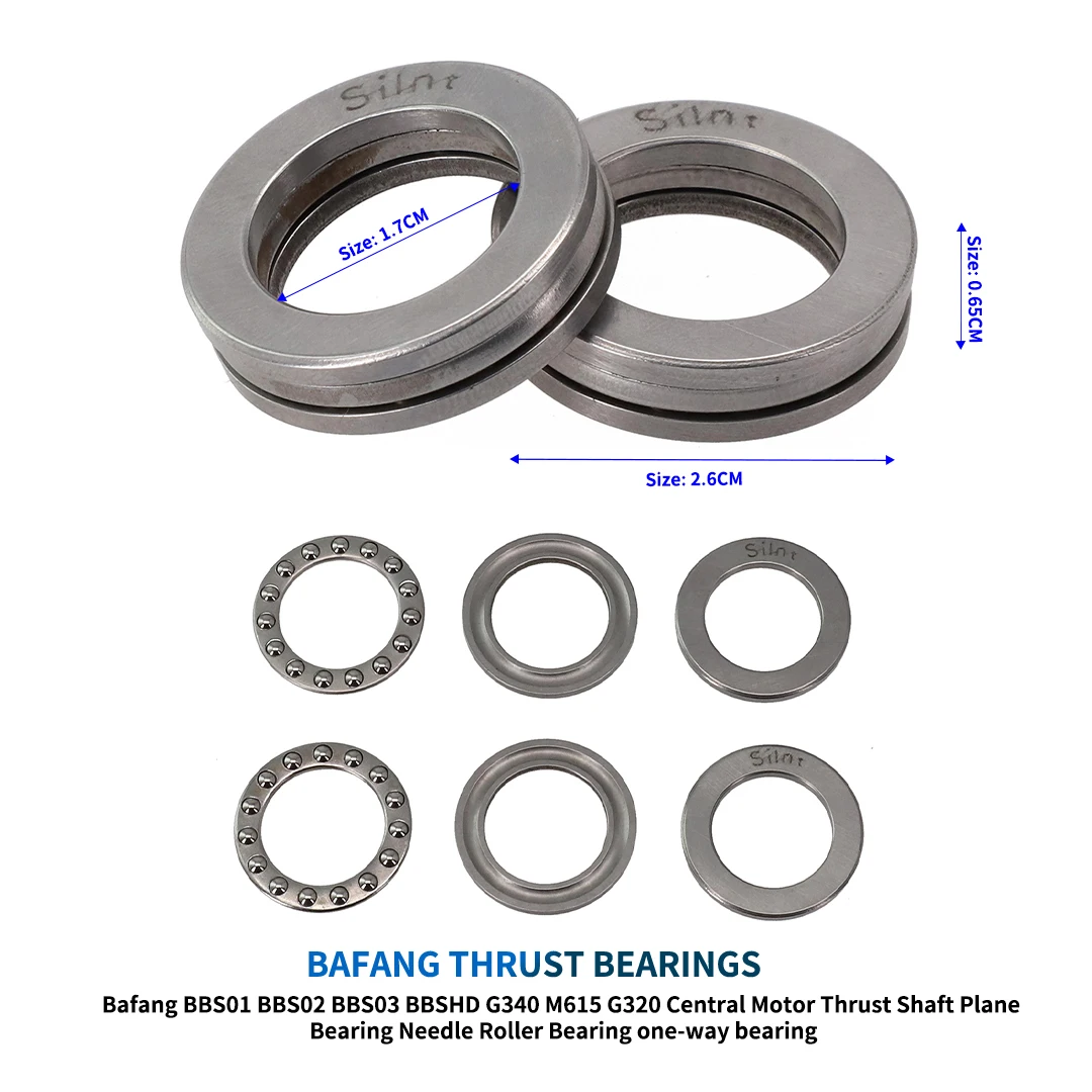 Bafang Bearing Parts BBS BBSHD G340 M615 G320 Central Motor Thrust Shaft Plane Bearing Needle Roller Bearing one-way Bearing