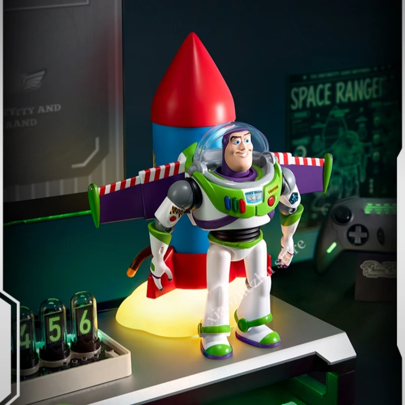 Original Disney Toy Story 4 Music Light Bluetooth Speaker With Rocket Doll Action Figure Toys For Children Birthday Xmas Gift