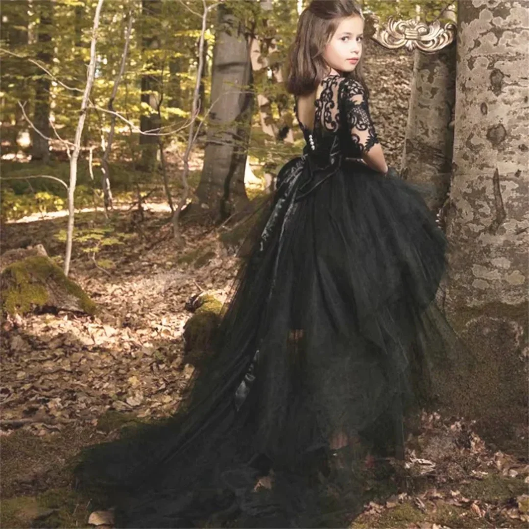 

Flower Girl Dresses Exquisite Sleeveless Ball Gown Princess Dress for Wedding Bridesmaid Birthday Evening First Communion Gown