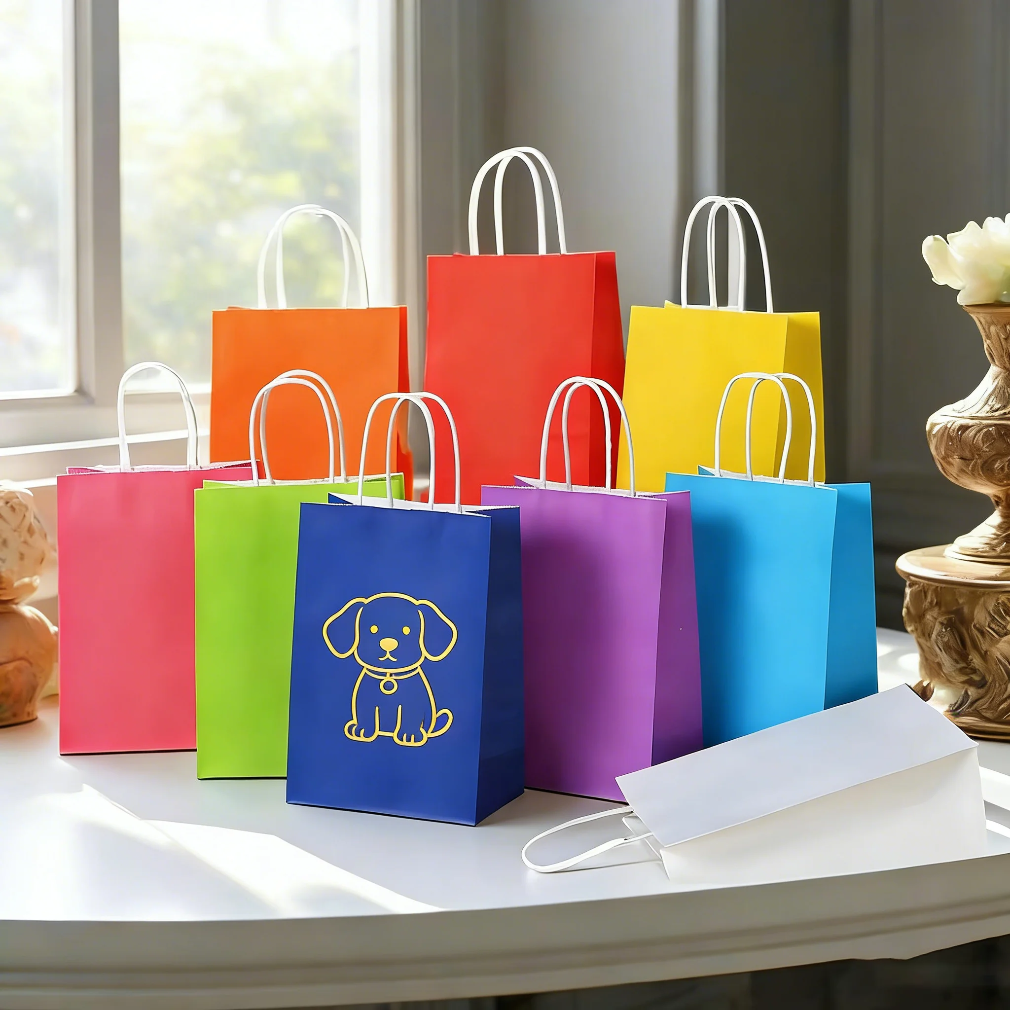 

Customized Luxury Kraft Paper Bag Personalized Logo Packaging for Jewelry Underwear Shoes Cosmetic Socks Gift Shopping Tote Bag
