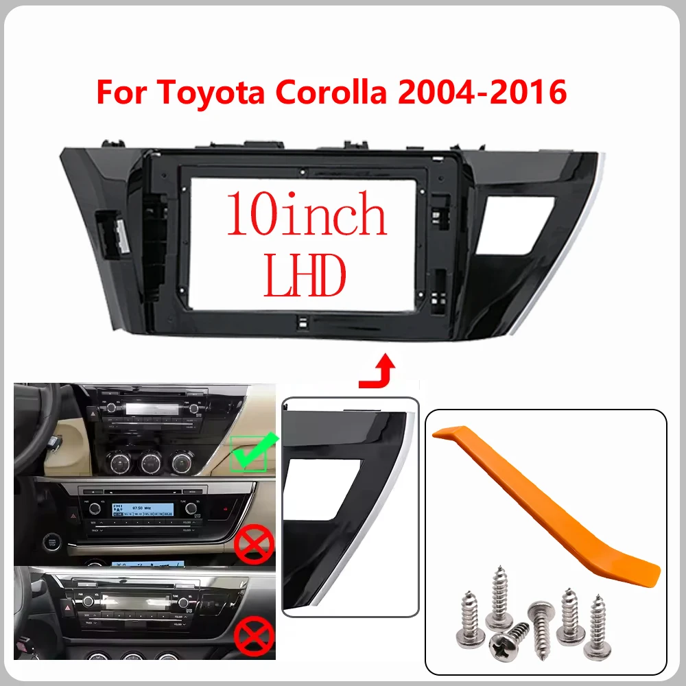 10.1Inch For Toyota Corolla 2014-2016 Car CD DVD Radio Android video Stereo audio screen player MP5 cables Harness Plastic frame