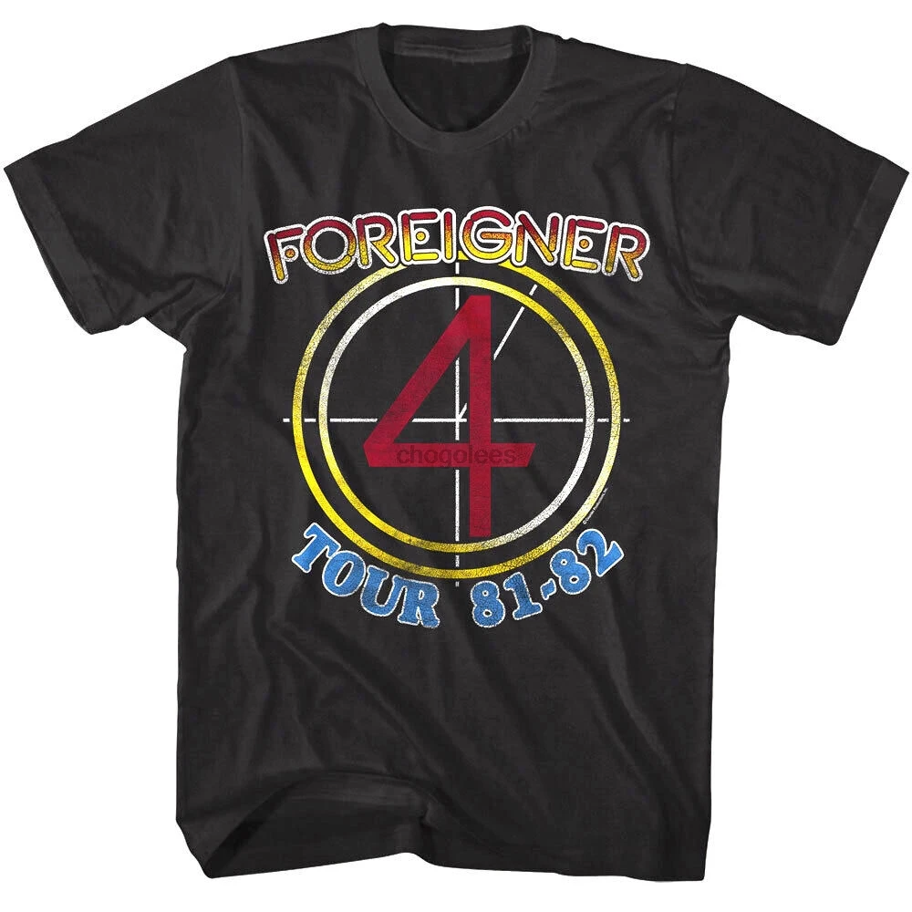 Foreigner 4 Tour 1981-82 Men's T Shirt 80's Rock Band Concert Tour Merch