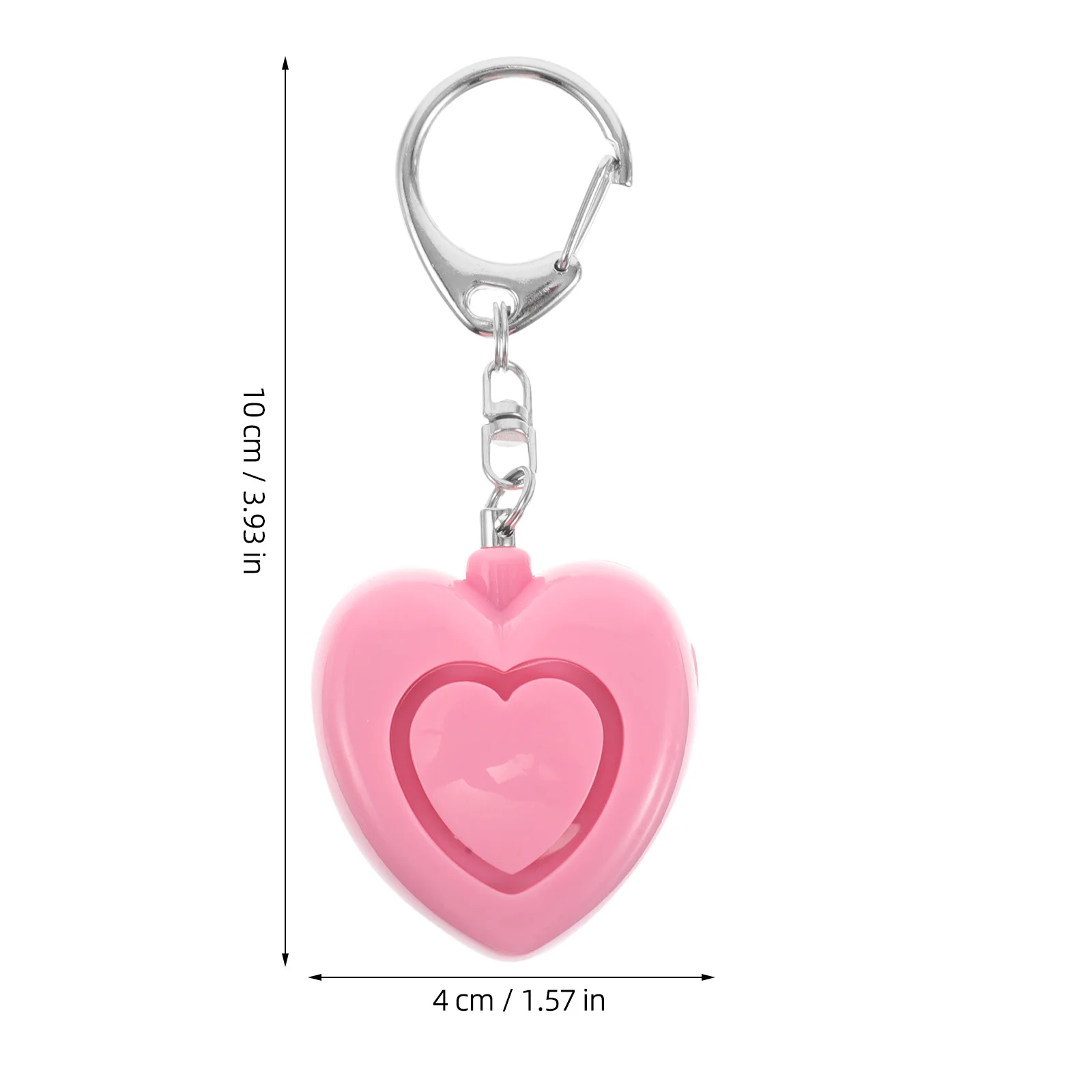 Personal Alarm Heart Shape with LED Light High Decibel Sound Safety Device for Women Children Portable Outdoor