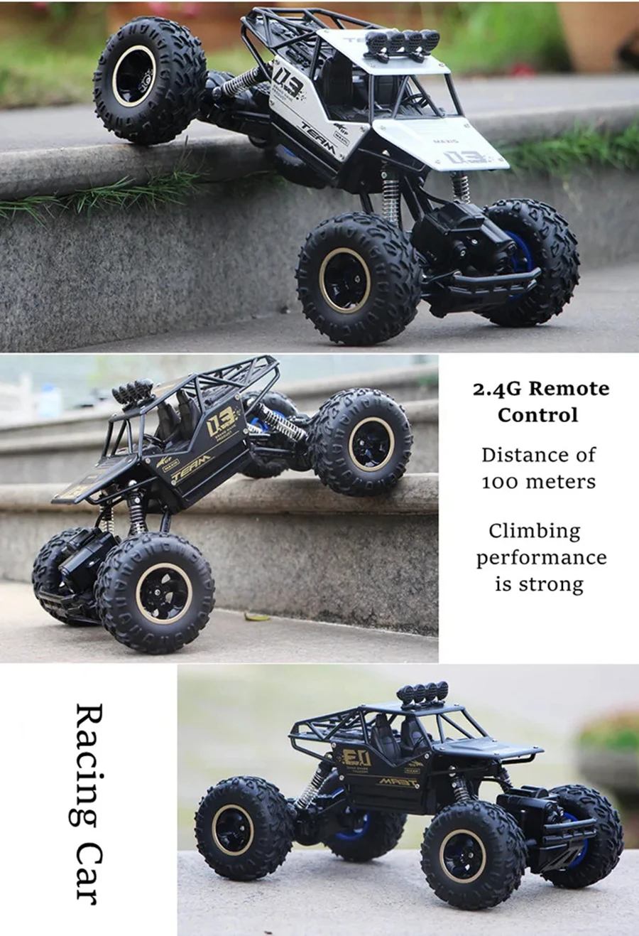 Oike 1:16 /1:12 All Terrain RC Car 30KM/H High Speed 4WD Electric Remote Control Buggy 4X4 Off-Road Truck Vehicle Model Toy Gift